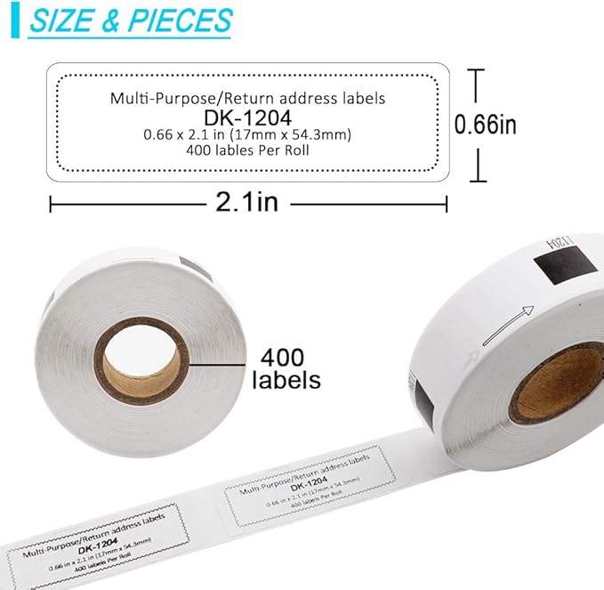 Label KINGDOM Compatible with Brother DK-1204 Die-Cut Label - Image 9