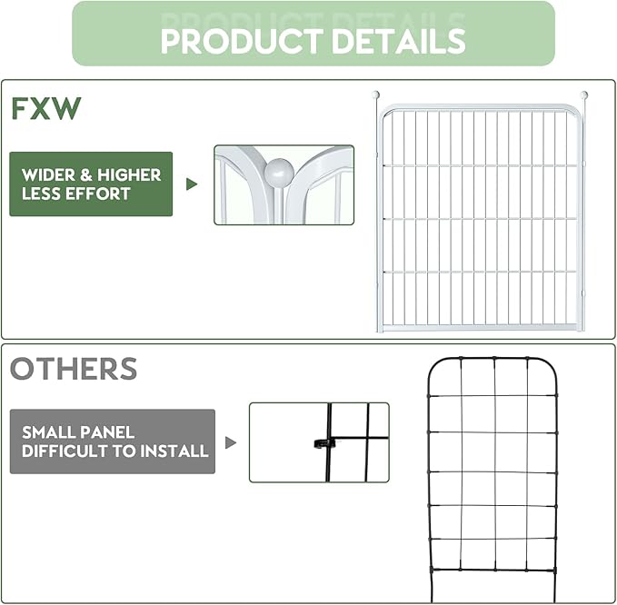 ZXMOTO Decorative Garden Fence 12 Pack 32in x 28ft - Image 4