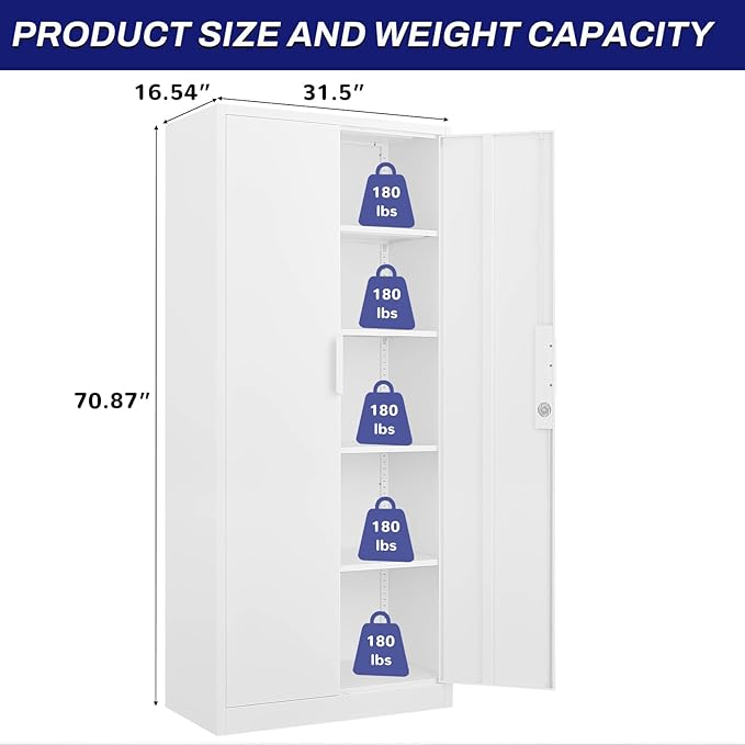 LUCYPAL Metal Garage Storage Cabinet - Image 3