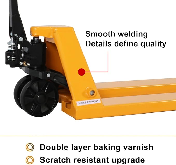 Apollo Pallet Jack Manual Pallet Truck Standard Duty Hand Trucks 5500 Lb. - Image 4