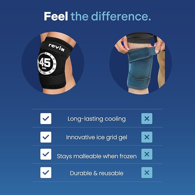 REVIX Knee Ice Pack Wrap, 45-Minute Long-Lasting Ice Pack - Image 7
