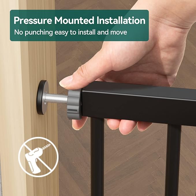 BABELIO Extra Wide Baby/Dog Gate PressGuard P7, 29-55" Auto Clos - Image 4