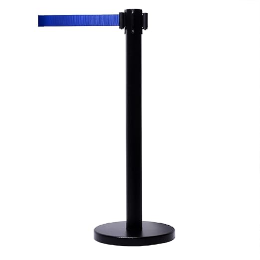VIP Crowd Control Retractable Belt Stanchion Queue Safety Barrier Set - Image 5