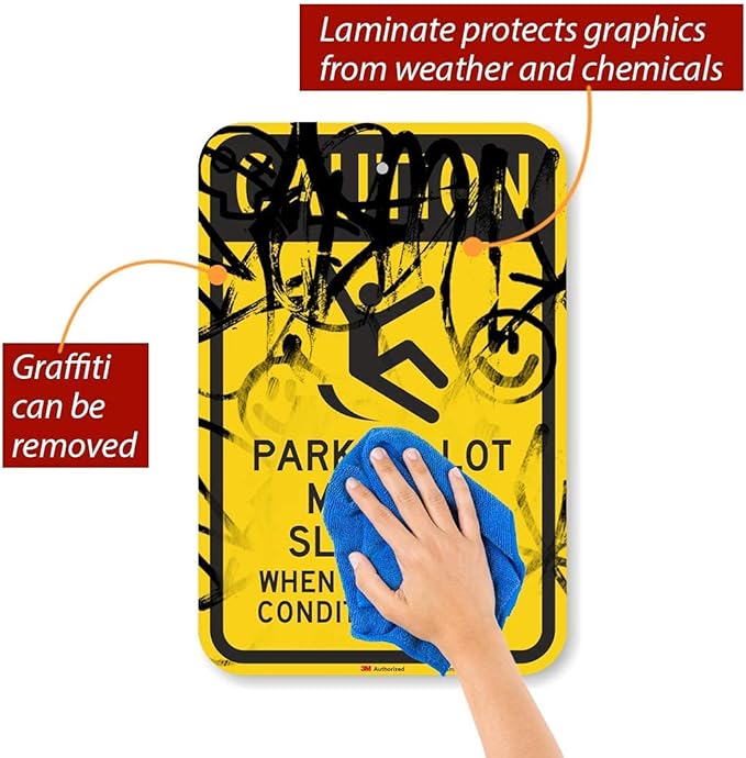 SmartSign 18 x 12 inch “Caution - Image 6