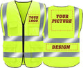 BeautyWill Custom Safety Vest Logo Class 2 High Visibility Reflevtive Vest by BeautyWill