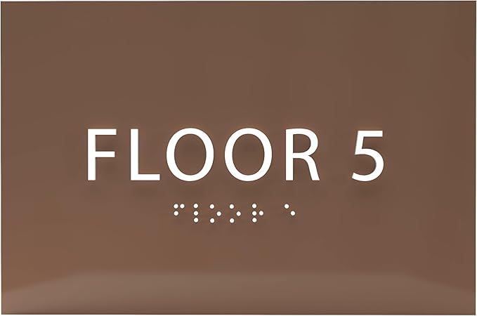 6" X4" Floor 5 Sign by ADACentralSigns