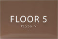 6" X4" Floor 5 Sign by ADACentralSigns