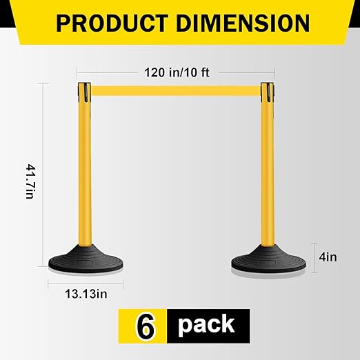 10 ft Crowd Control Stanchion Set, Crowd Control Barrier, Stanchions - Image 2