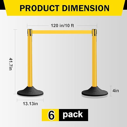 10 ft Crowd Control Stanchion Set, Crowd Control Barrier, Stanchions - Image 2