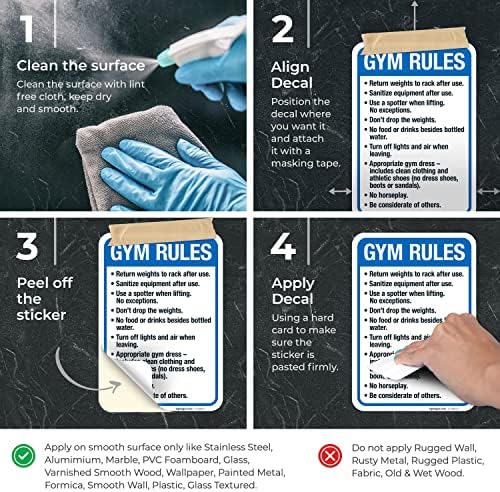 Gym Rules Return Weights to Rack After Use Sanitize Equipment After Use - Image 3