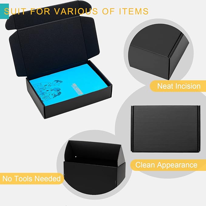 Mcfleet 9x6x2" Black Shipping Boxes - Image 4