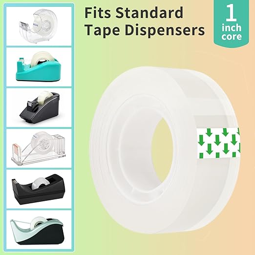 OWLKELA 12 Rolls Clear Tape Refills, Transparent Tape, All-Purpose Transparent - Image 3