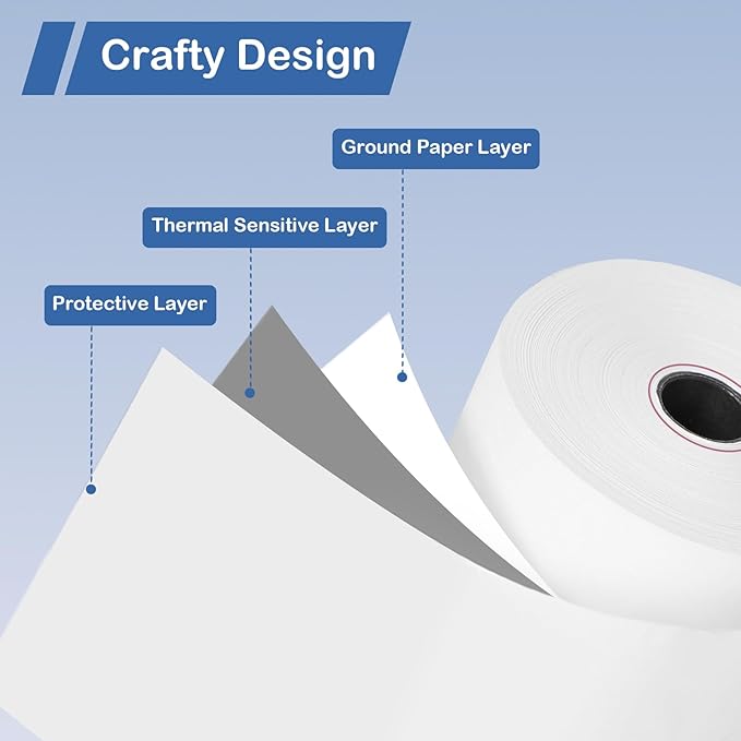 3 1/8 x 273 Thermal Paper Rolls, BPA Free Thermal Receipt Paper Rolls, Fits All - Image 5