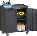 Metal Storage Cabinet with Wheels, Lockable Rolling Tool Chest with Adjustable by Unknown