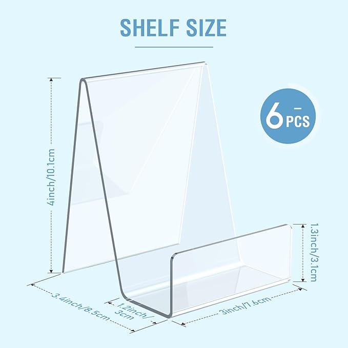 6 Pack Acrylic Book Stand, Book Display Holder, Display Stand - Image 2