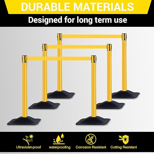 10 ft Crowd Control Stanchion Set, Crowd Control Barrier, Stanchions - Image 6