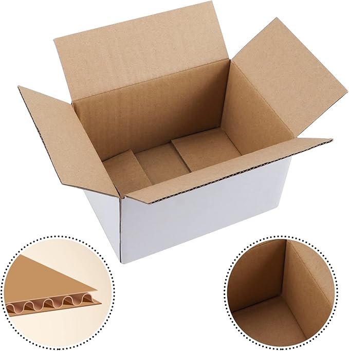 Hoikwo 7x5x4 Inches Small White Shipping Boxes Set of 25, Sturdy Cardboard Boxes - Image 3