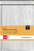 6x10" Poly Bubble Mailer Self Seal Bubble Shipping Envelopes 2.5 Mil 250 Pack by packagezoom