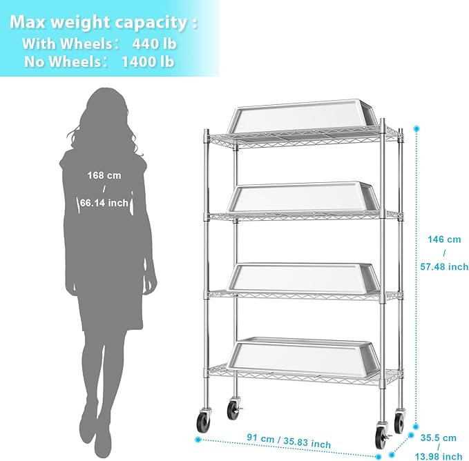 Auslar 4-Shelf Storage Shelves - Image 4