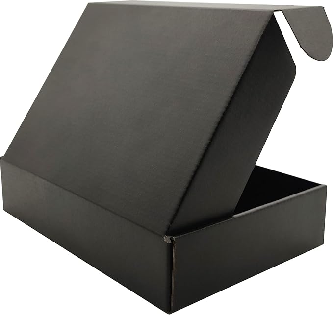 Small Black Shipping Boxes for Small Business Pack of 25-9x6x2 inches Cardboard - Image 4