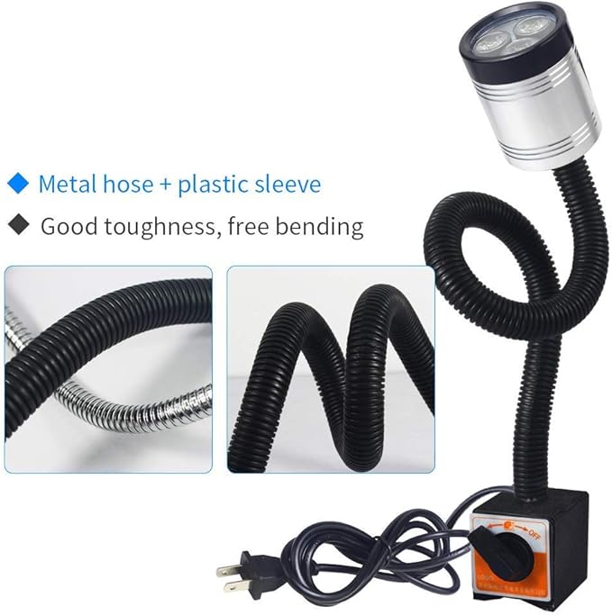 Magnetic Light, Led Machine Light, Magnetic Gooseneck Work Light 900 Lumens 120 - Image 5
