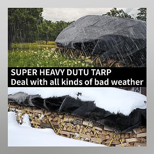 TARPAL Tarp 5x7 Feet (2pack) Tarps Heavy Duty Waterproof 14mil D-Ring Tarp - Image 6