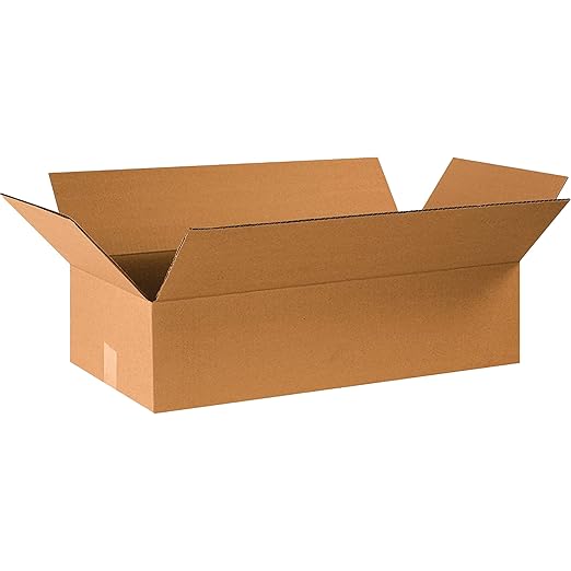 TAPE LOGIC 24x12x6 Flat Corrugated Boxes, 24L x 12W x 6H, Storage Box by TapeLogic