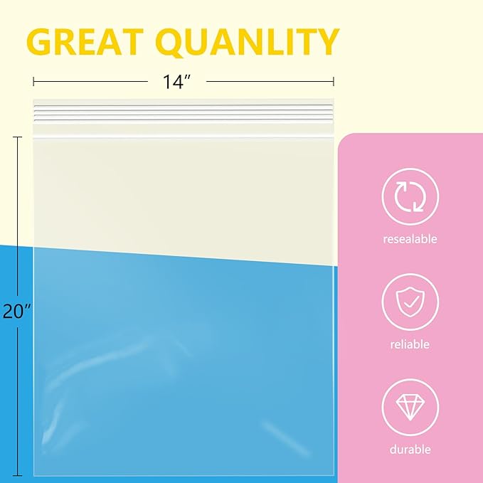 iMailer - 500 Pcs- 14" x 20" Large Zip Bags - Image 2