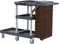 Heavy-Duty Cleaning Cart with Wheels & Shelves, 3-Tier Rolling Service Cart by CuisinAid
