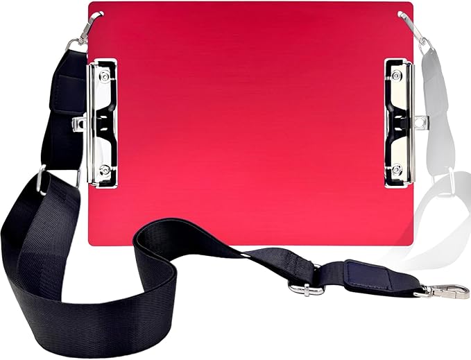 Aluminum Metal Clipboard with Detachable Adjustable Shoulder Strap A4 Double - Image 7