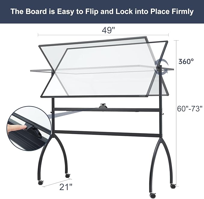 TANKEE White Board Height Adjustable - Image 3