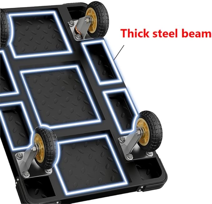 Heavy Duty Platform Truck Flat Cart Hand Trucks, 1500 to 2000Lbs Steel Push - Image 7