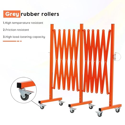 GYMTIME Expandable Metal Barricade, Portable Safety Barrier - Image 5