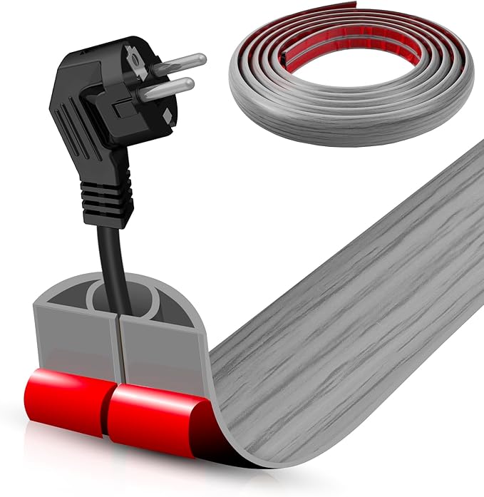 Floor Cord Cover Self Adhesive Cord Hider, 20FT Cable Management, Extension by DBHXXMB-HH