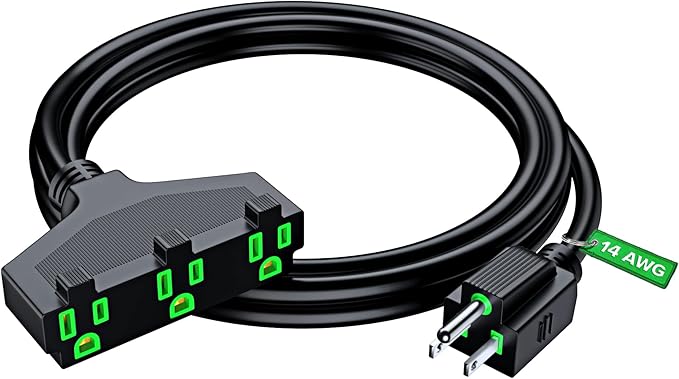 Extension Cord 6 Feet, SJTW Extension Cord by MaximmCable