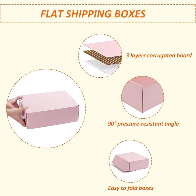 HORLIMER 12x9x4 inches Shipping Boxes Set of 20, Small Business - Image 3