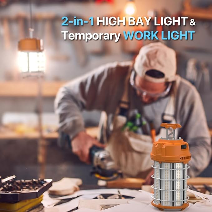 HYPERLITE LED Temporary Work Light 100W 12500LM 300W HID/HPS 5000K, Portable - Image 7
