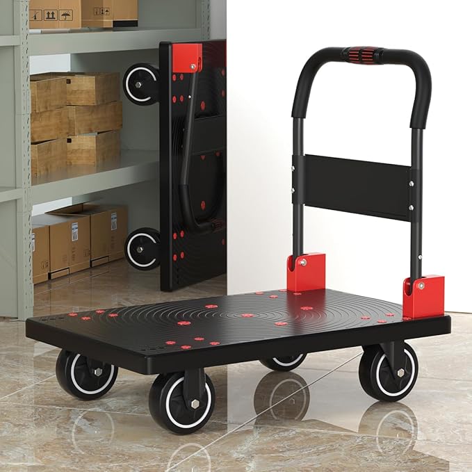 WUD Heavy-Duty Folding Platform Cart – Reinforced 35.4″ × 23.6″, 1323 lb - Image 6