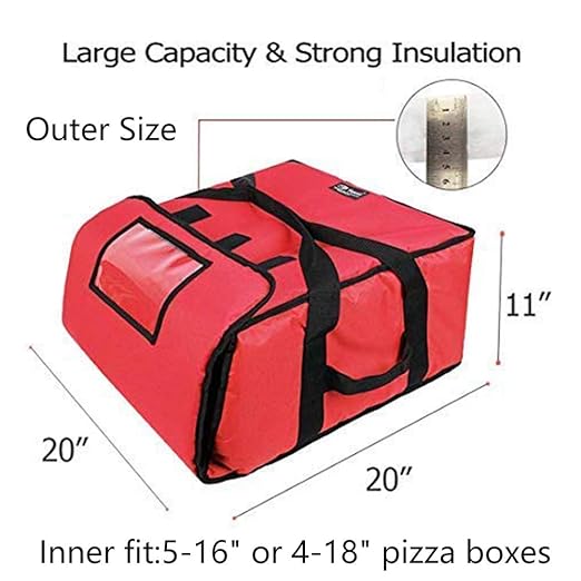 Pizza Bag, Large Thermal Pizza Delivery Bags Insulated Food Delivery Bag - Image 5