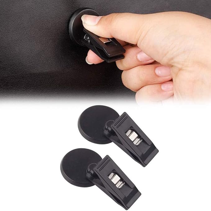 KENANLAN 2Pcs Car Note Pad Holder, Car Notepad Clip, Car Ticket Holder Sucker - Image 4