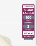 NextDayLabels – 8-1/2" x 5-1/2" Rectangular Sticker Labels by NextDayLabels