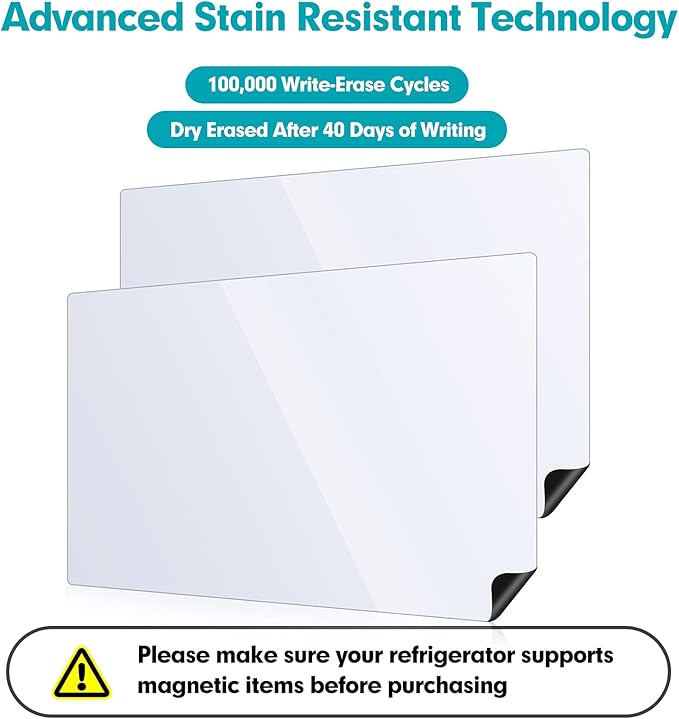 Magnetic Whiteboard for Fridge, 2 Pack 12x16 Inch Dry Erase Board for - Image 7