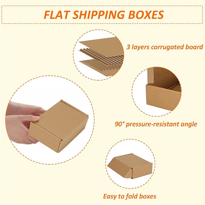 HORLIMER 6x4x2 inches Shipping Boxes Set of 25 - Image 2