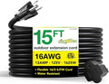 Go Green Power Inc. 16/3 SJTW Outdoor Extension Cord, 15 ft by PowerByGoGreen