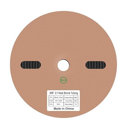 XHF 3/8 Inch 82 Ft XHF 3:1 Waterproof Heat Shrink Tubing Roll 3/8" Marine Grade by XHF