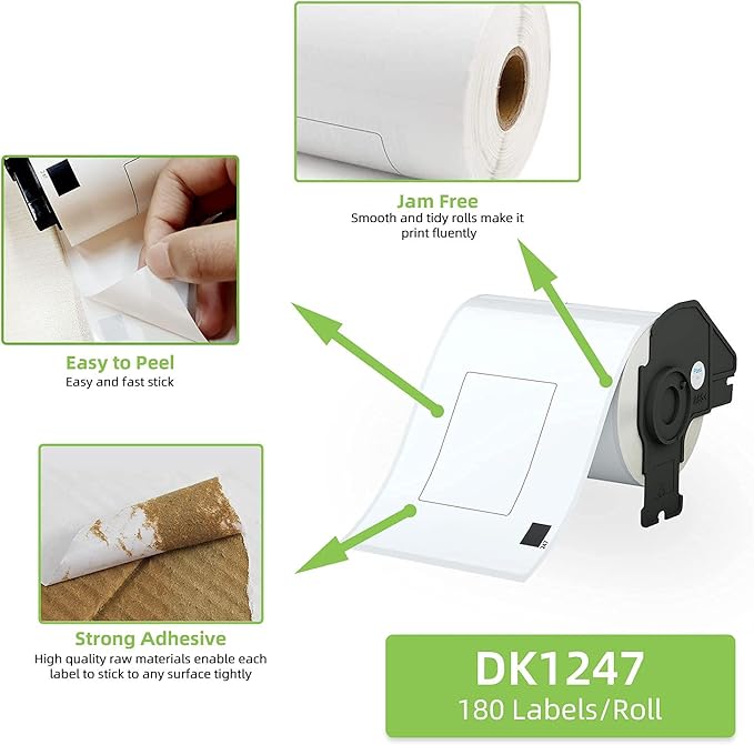 Compatible 4.07" x 6.4" Die-Cut Large Labels Replacement - Image 4