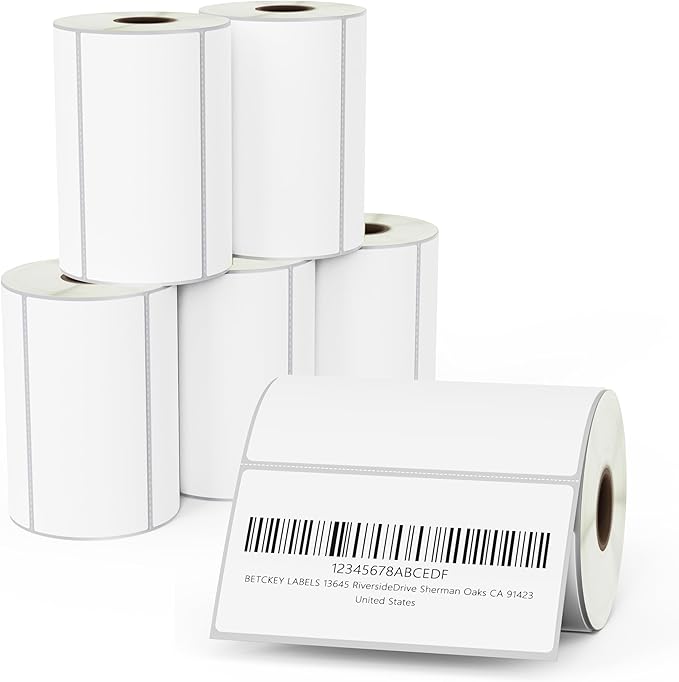 BETCKEY - 4" x 2" Barcode Shipping & Multipurpose Removable Film Label - by BETCKEY