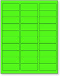 8-1/2 x 11 Neon Color High Light Fluorescent Labels by NextDayLabels