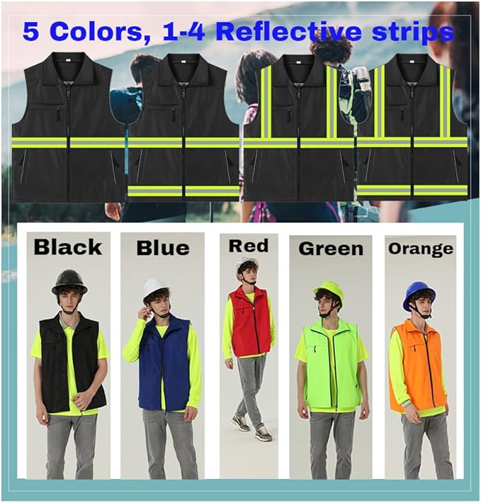 YOWESHOP Lightweight Zip-Up Safety Vest - Image 6