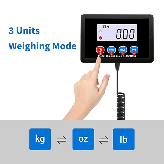 YFL Digital Shipping Postal Scale 440lb/200kg, High-Accuracy Package Scale - Image 3